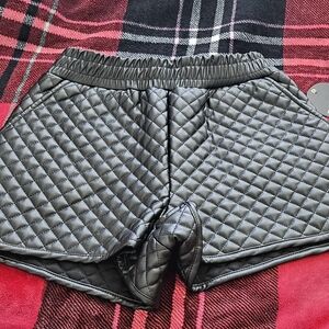 NWT Jolie & Joy Faux Leather Shorts with Elastic Waist Band